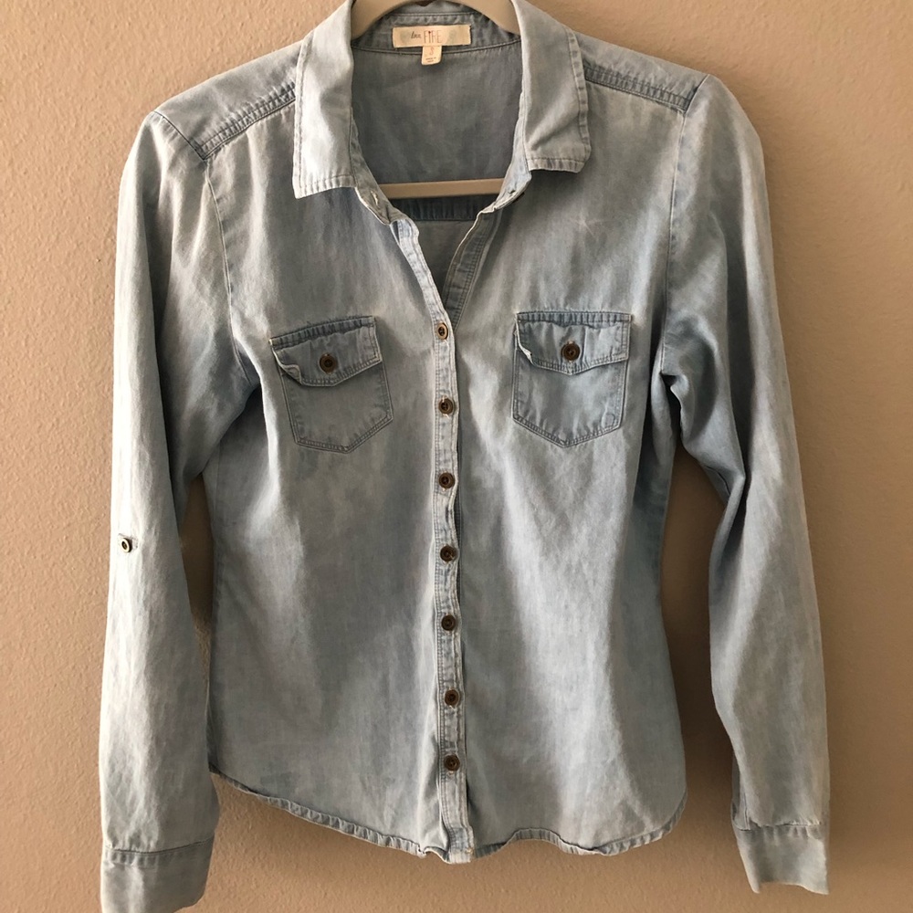 Cute “Jean” Fabric Top